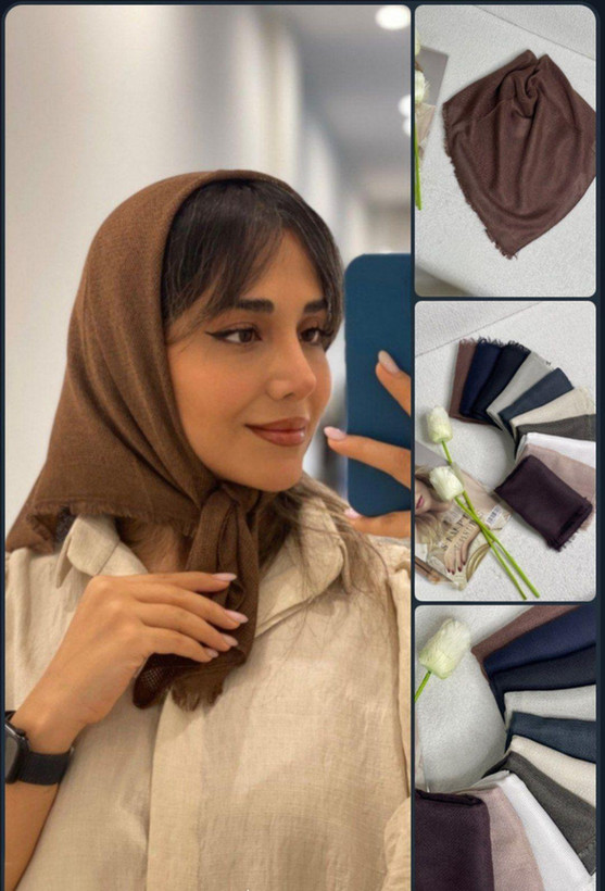 مینی اسکارف حصیری دور ریش